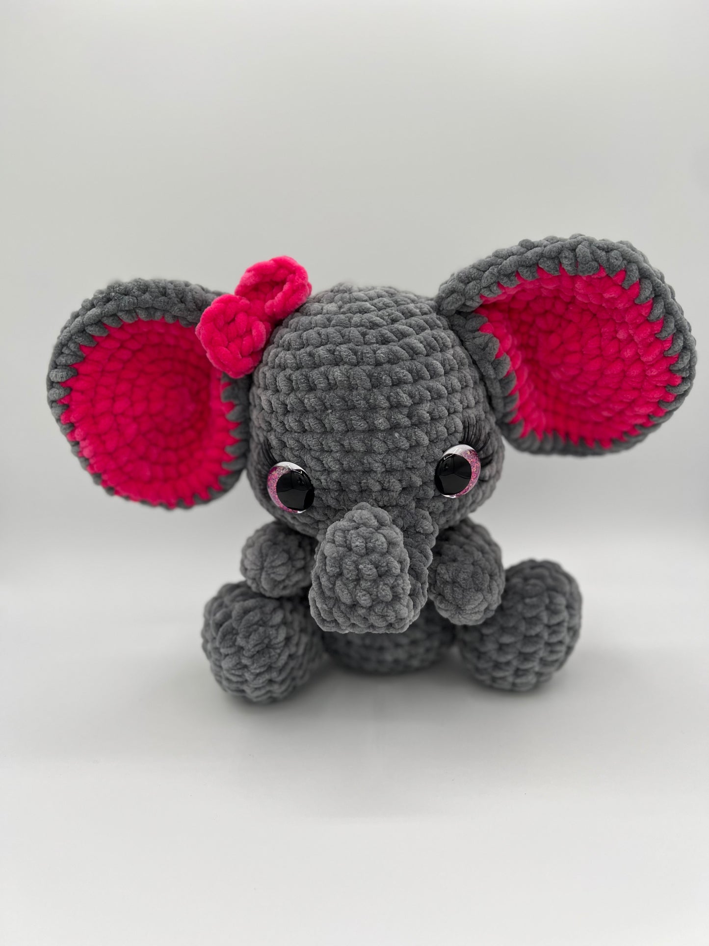 Pink/Gray Elephant Plushie