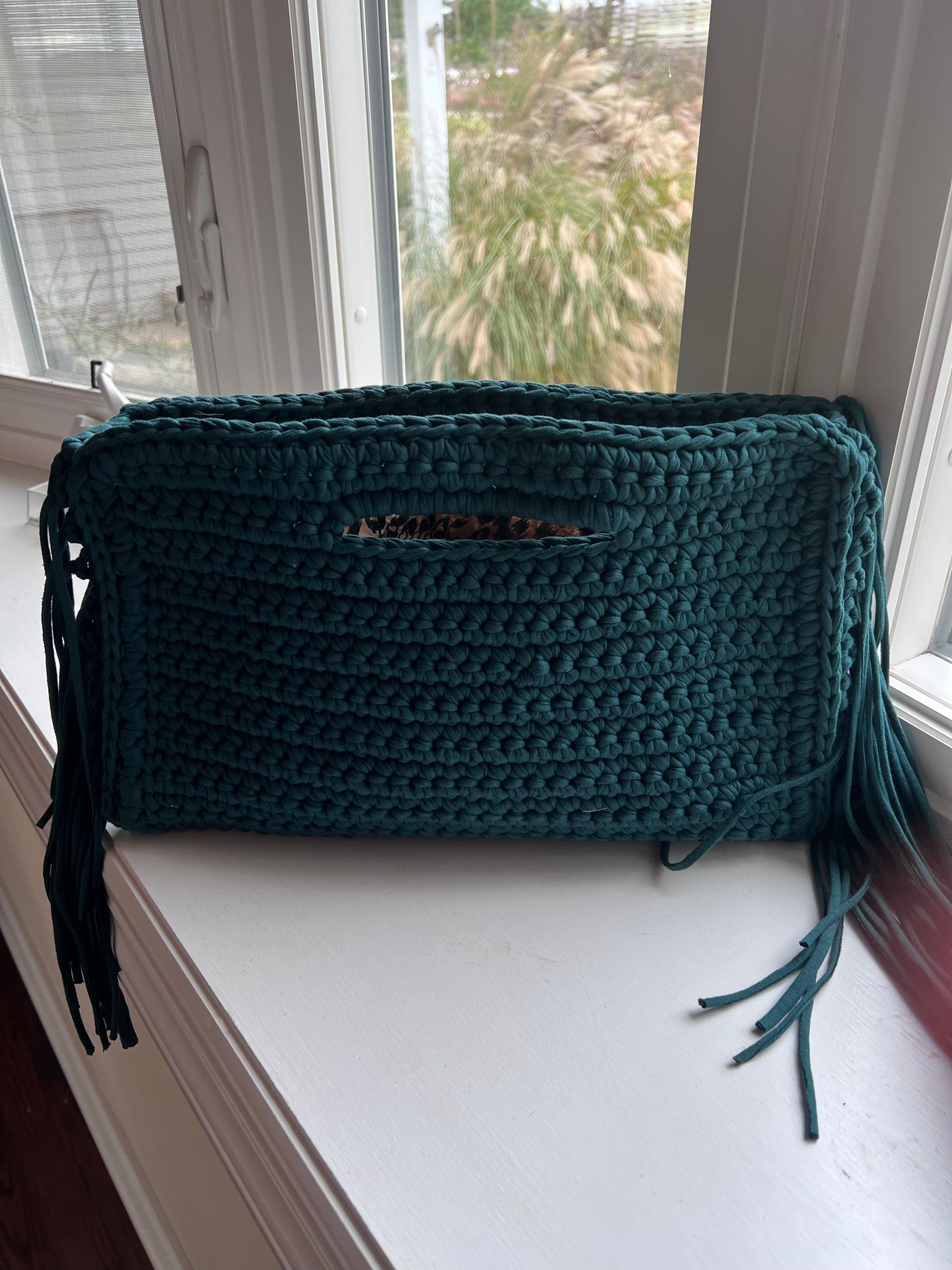 Shanghai Fringe Clutch | Handmade Crochet Bag